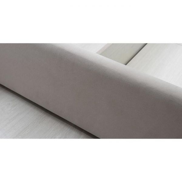 Кровать Милана, 1600х2000, ортопедическое осн+ПМ, Светлый кварцевый серый/Фог