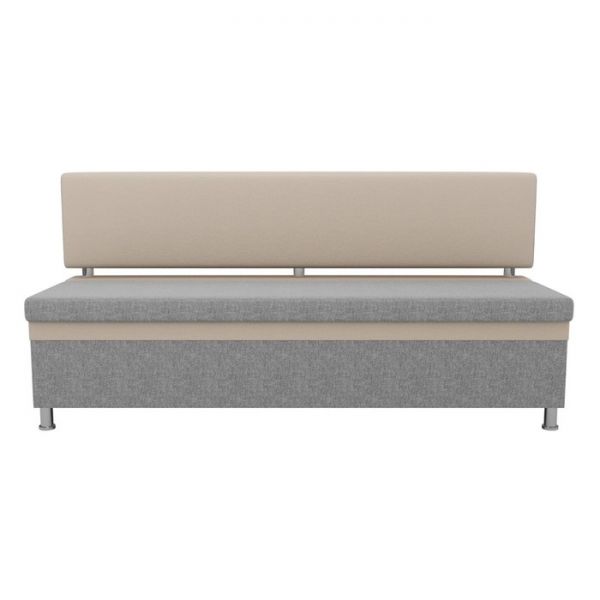 Кухонный прямой диван «Стайл», рогожка, цвет бежевый / коричневый