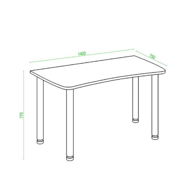 Стол «СКЛ Софт120МО», 1200 ? 750 ? 770 мм, цвет чёрный
