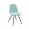 Стул «Сиена», каркас металл чёрный, конус, велюр, цвет бирюзовый