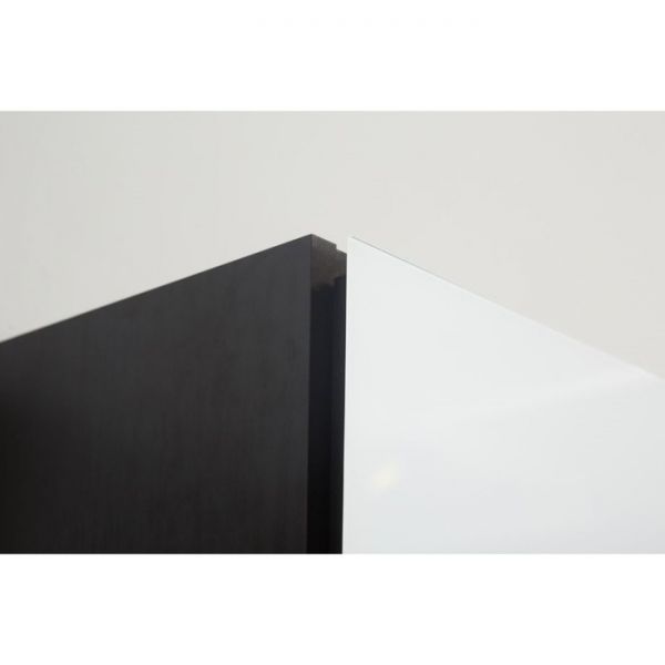 Гостиная Паола, Белый ЛДСП/Белое стекло