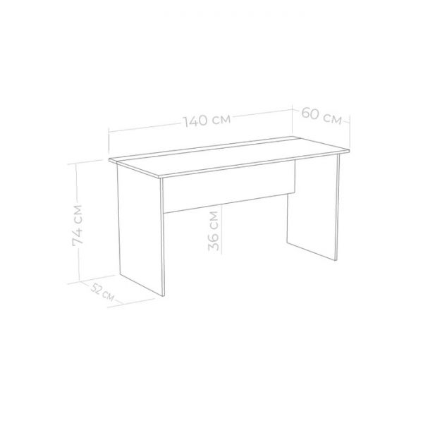 Стол письменный Юниор 1400х600х735 Белая Аляска