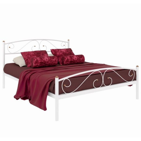Кровать «Вероника плюс», 1200 ? 1900 мм, металл, цвет белый