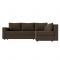 Угловой диван «Мансберг», механизм еврокнижка, угол левый, рогожка, цвет коричневый