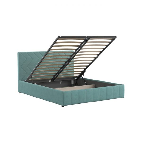 Кровать Милана, 1600х2000, ортопедическое осн+ПМ, Вивальди 10/Ментоловый