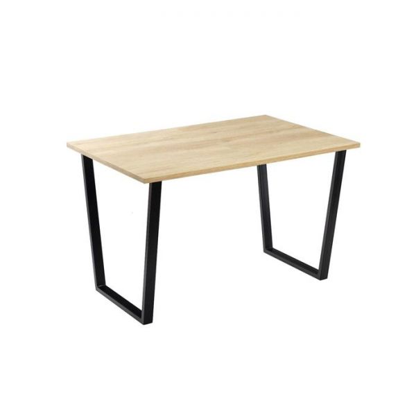 Стол АТЛАНТ-08 1400*900х750 Дуб Небраска/Опора АТЛАНТ-Черный матовый