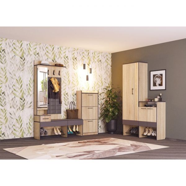 Настенная вешалка «Эльза №6.1», 500 ? 270 ? 1390 мм, цвет дуб сонома