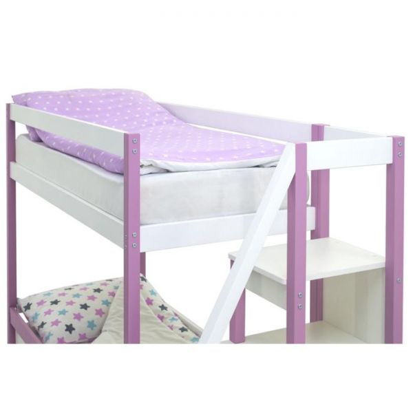 Детская двухъярусная кровать Бельмарко Svogen лаванда-белый