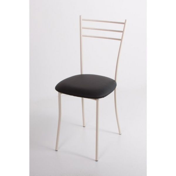 Стул на металлокаркасе Хлоя СТ бежевый/черный