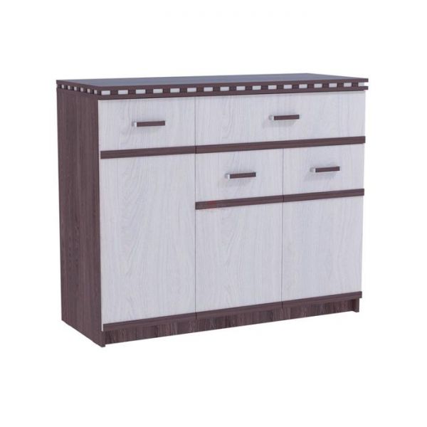 Комод №4 «Ольга 13», 1200 ? 492 ? 1014 мм, цвет ясень анкор тёмный / ясень анкор светлый