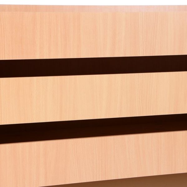 Кровать детская 3-ярусная выкатная, 1480х652х720, Бук бавария светлый