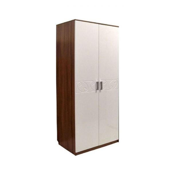 Шкаф «Анжелика 2 NEW», 832 ? 584 ? 2220 мм, цвет ясень шимо тёмный / белый глянец