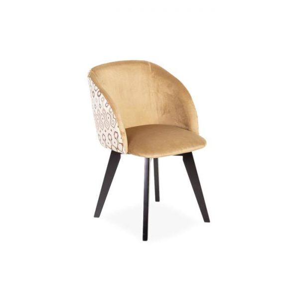 Стул Милли Велюр 13 карамель/ Стандарт массив Черное дерево