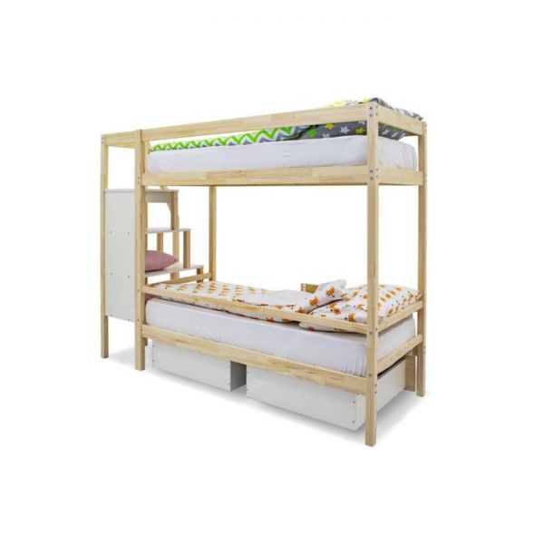Детская двухъярусная кровать Бельмарко Svogen натура