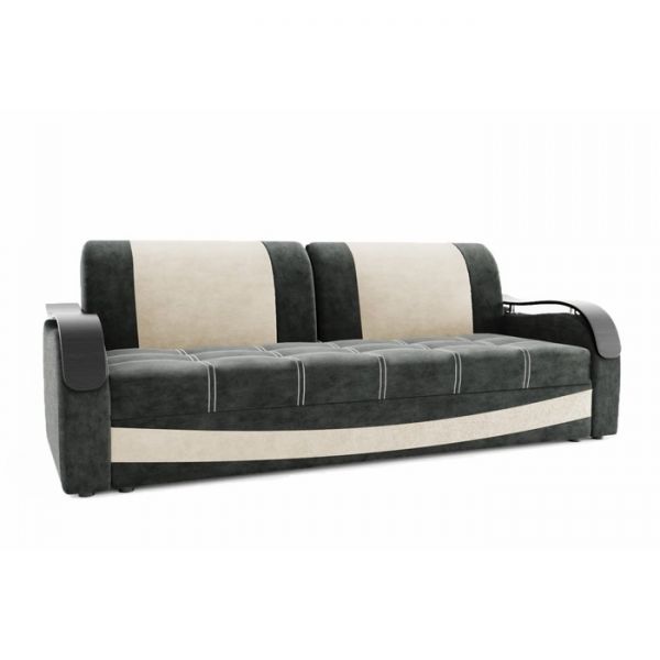 Прямой диван «Рим», механизм выкатной / еврокнижка, ППУ, велюр, цвет селфи 01 / селфи 15