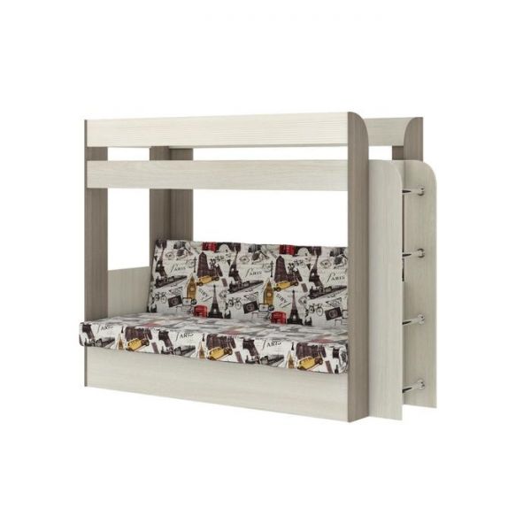 Кровать Карамель-75 1900х800 Биг Бен/Ясень Шимо светлый/Ясень шимо темный