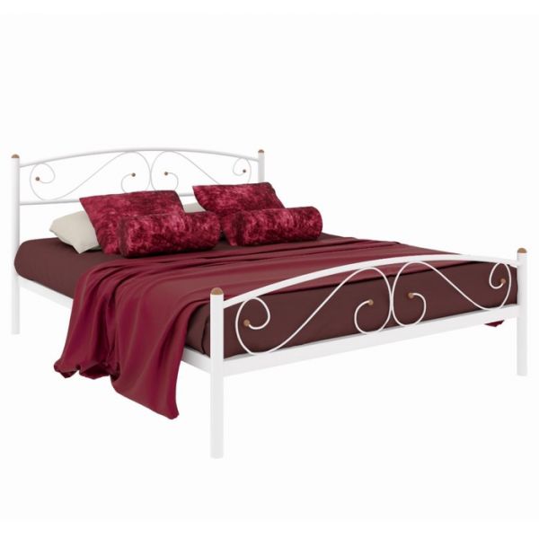Кровать «Вероника плюс», 1200 ? 1900 мм, металл, цвет белый