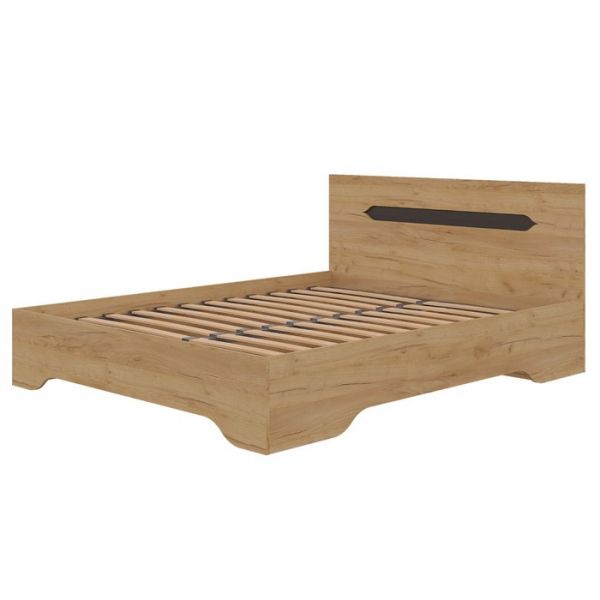 Кровать Вега 1600 с ортопед.осн, с/м 1600х2000, Крафт золотой/Венге