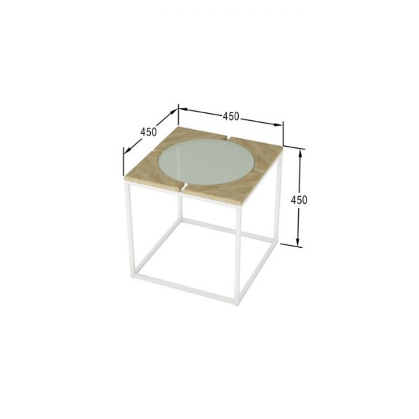 Стол журнальный «Трейн», 450 ? 450 ? 450 мм, цвет белый