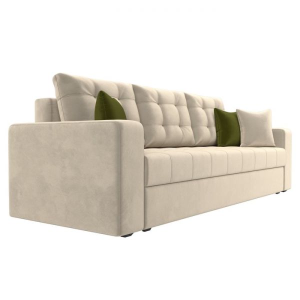 Диван прямой «Ливерпуль», механизм еврокнижка, рогожка, цвет серый