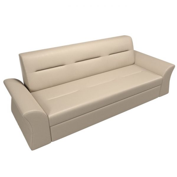 Прямой диван «Клайд», механизм дельфин, экокожа, цвет бежевый