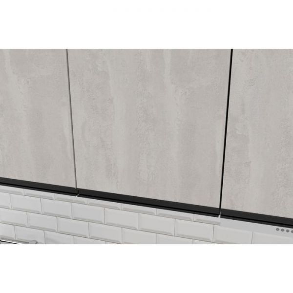 Кухонный гарнитур Симфония мега 2500х600 Бетон светлый,бетон темный/Венге