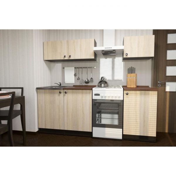 Кухонный гарнитур "Дюна" 1500 дуб сонома/венге/дуглас темный