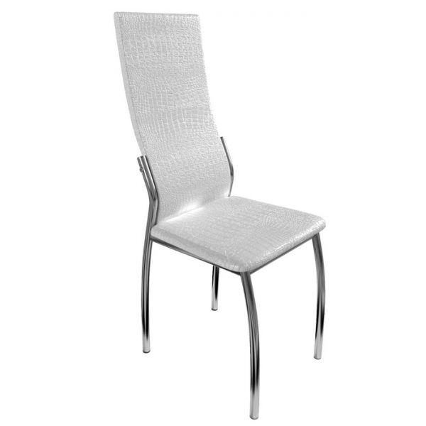 Стул «Фьюжн», хром, цвет кроко уайт