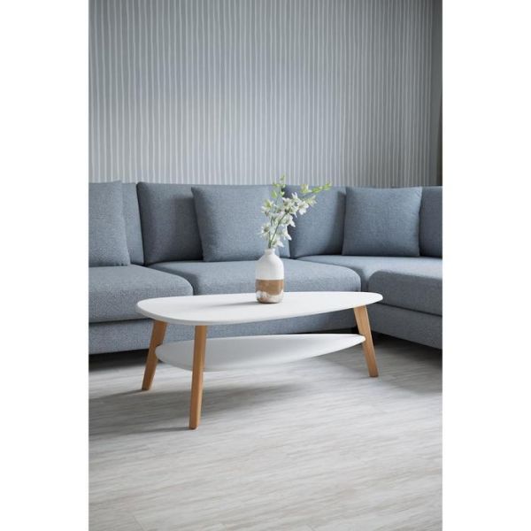 Стол журнальный «Ричмонд», 1090 ? 650 ? 380 мм, цвет белый / дуб светлый