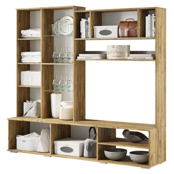 Гостиная Трамп 2004х460х1860 крафт/метрополитан грей