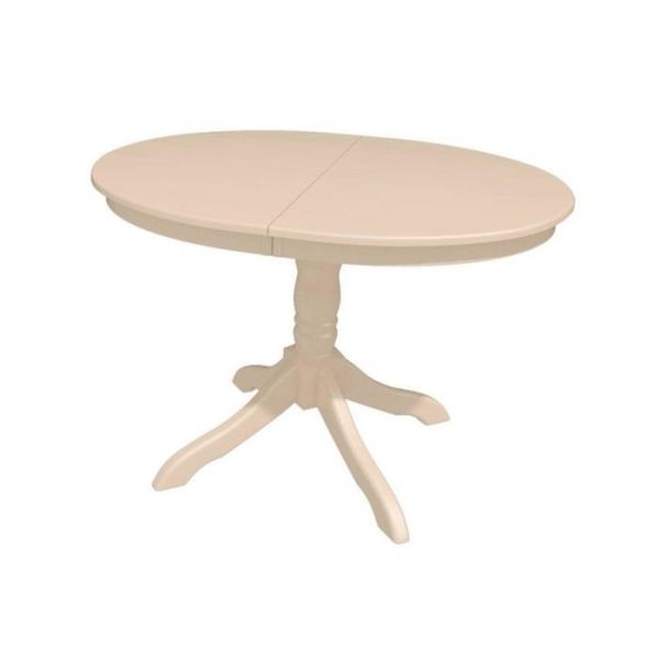 Обеденный стол «Романс», 1360(1060) ? 780 ? 750 мм, раскладной, цвет белый