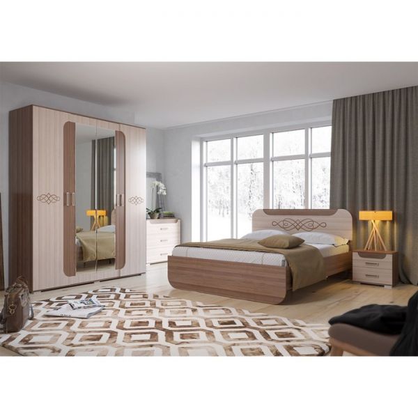 Комод ПАЛЬМИРА 900х430х810 Ясень шимо темный/светлый