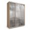 Шкаф-купе Модный Зеркало Дуб сонома/Белый/Венге светлый 2100х600х2300