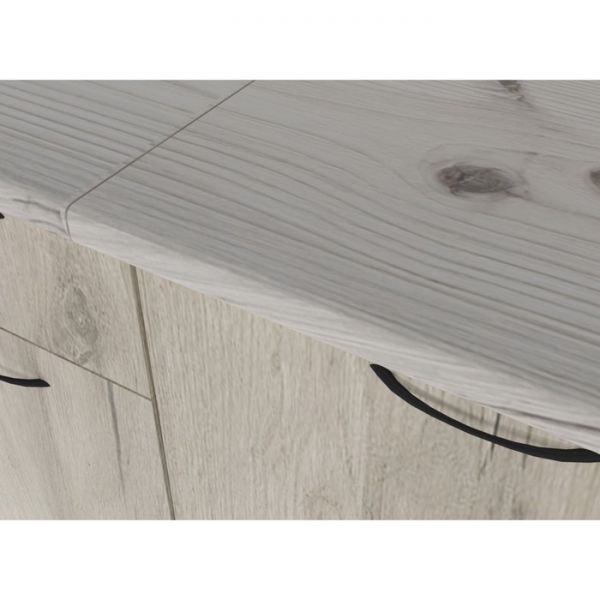 Кухонный гарнитур Лидия нормал 1500х600 Белый/Сосна/Капри, Бетон темный