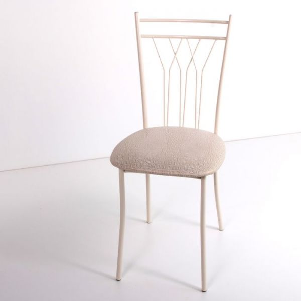 Стул на металлокаркасе Премьер СТ бежевый/белый