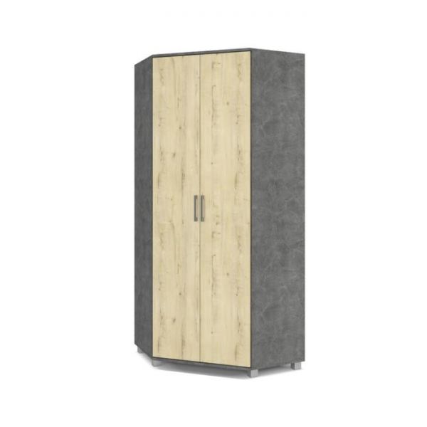 Шкаф угловой двустворчатый Карина К59 420x900x2100 Камень темный/дуб ирландский