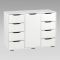 Комод 8 ящик 1 створки Пифагор-3  FAF(8Я1С) навесной/напольный 1150х400х820 Белый матовый