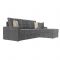 Угловой диван «Ливерпуль», механизм дельфин, рогожка, правый угол, цвет серый