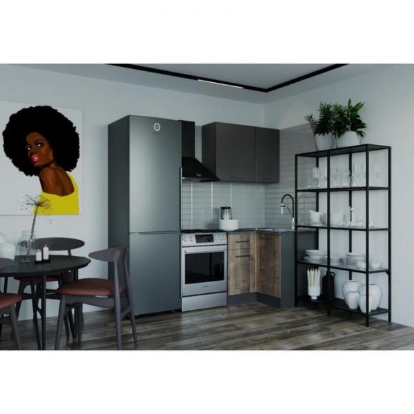 Кухня Гранж Угловая 1016х1016 Антрацит/Детройт/Антрацит,Гранж