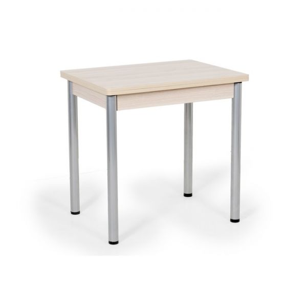 Стол Ирис поворотно-раскладной (ножки окрас Серебро), 1200x600x750, Ясень