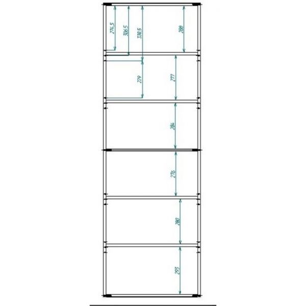 Стеллаж Лофт, 600х240х1810, Венге