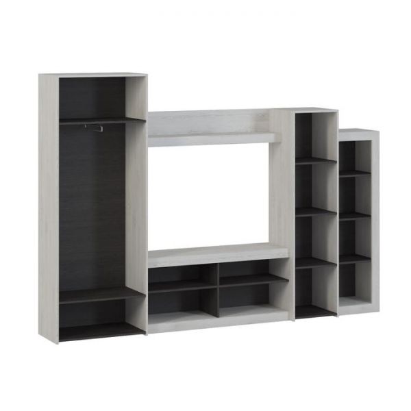 Стенка Oskar-4 2700х420х1900 Сосна белая Loft/Венге