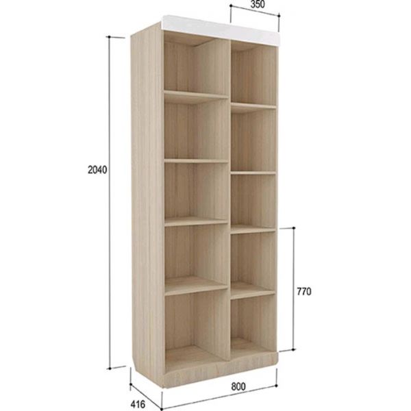 Пенал со стеклом «Стиль 5.3», 800 ? 416 ? 2040 мм, цвет туя светлая / кофе с молоком