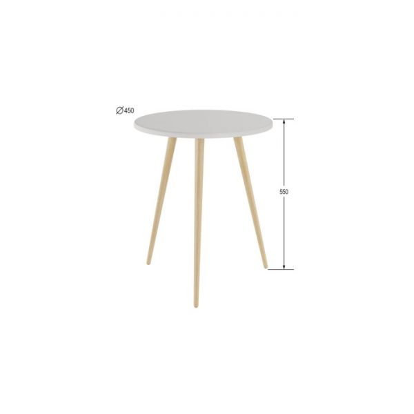 Стол журнальный «Бекс 550», 450 ? 450 ? 550 мм, цвет белый