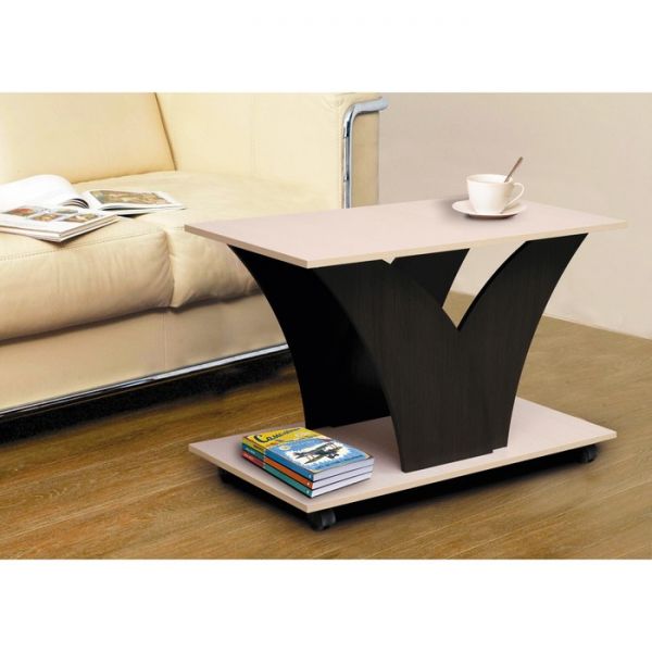 Стол журнальный №16, 900 ? 500 ? 600 мм, цвет венге / молочный дуб