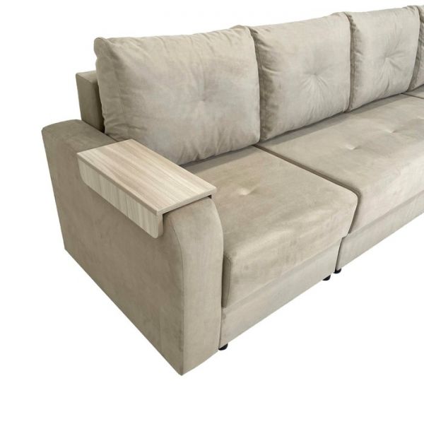 Диван-трансформер «Леон 1», механизм еврокнижка, ППУ, цвет коричневый