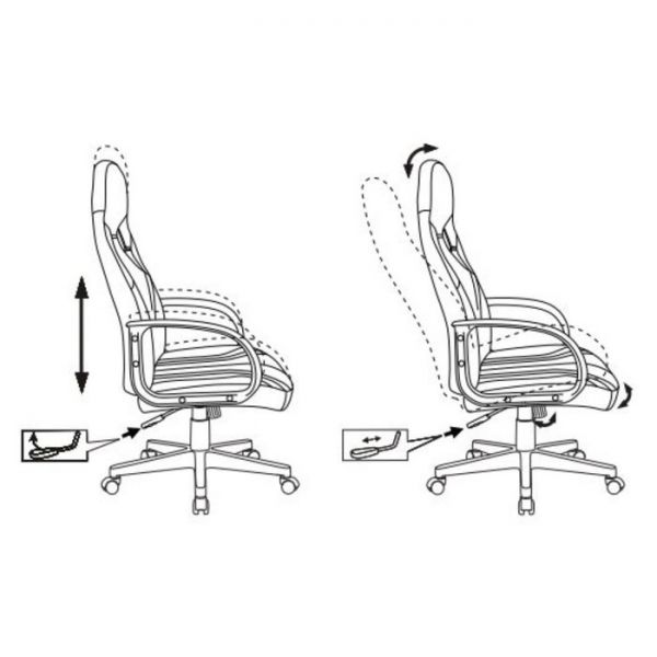 Кресло игровое Zombie RUNNER черный/синий, текстиль/эко.кожа, крестовина пластик