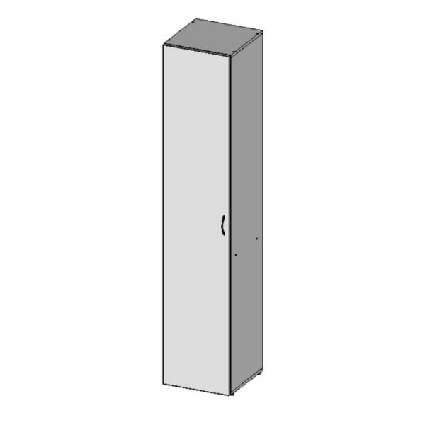 Шкаф для документов НШ-9, 383 ? 380 ? 1890 мм, белый шагр