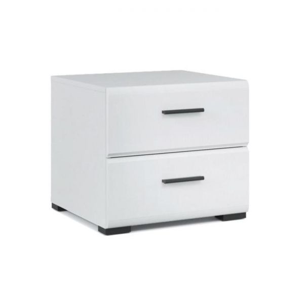 Тумба прикроватная «Йорк», 502 ? 446 ? 442 мм, цвет белый / белый глянец