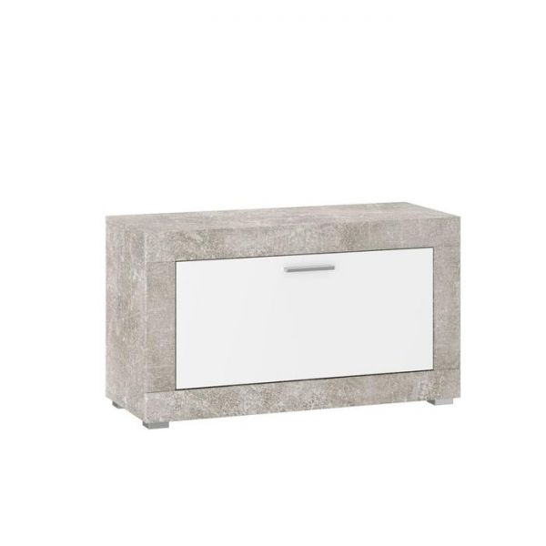 Тумба для обуви Монтана ПТ1, 902х370х520, Atelier/Белый глянец